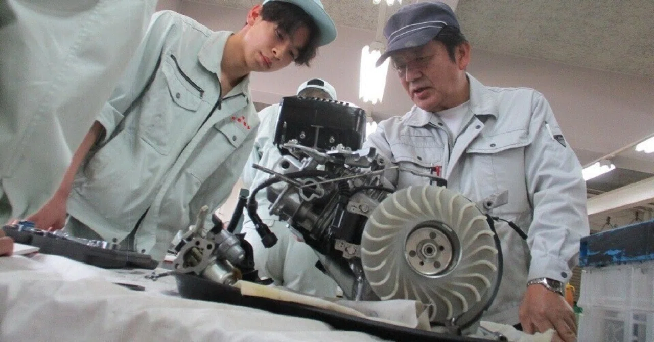 生産工学科】3年実習（エンジン分解・組立、試運転｜新潟県立新津工業