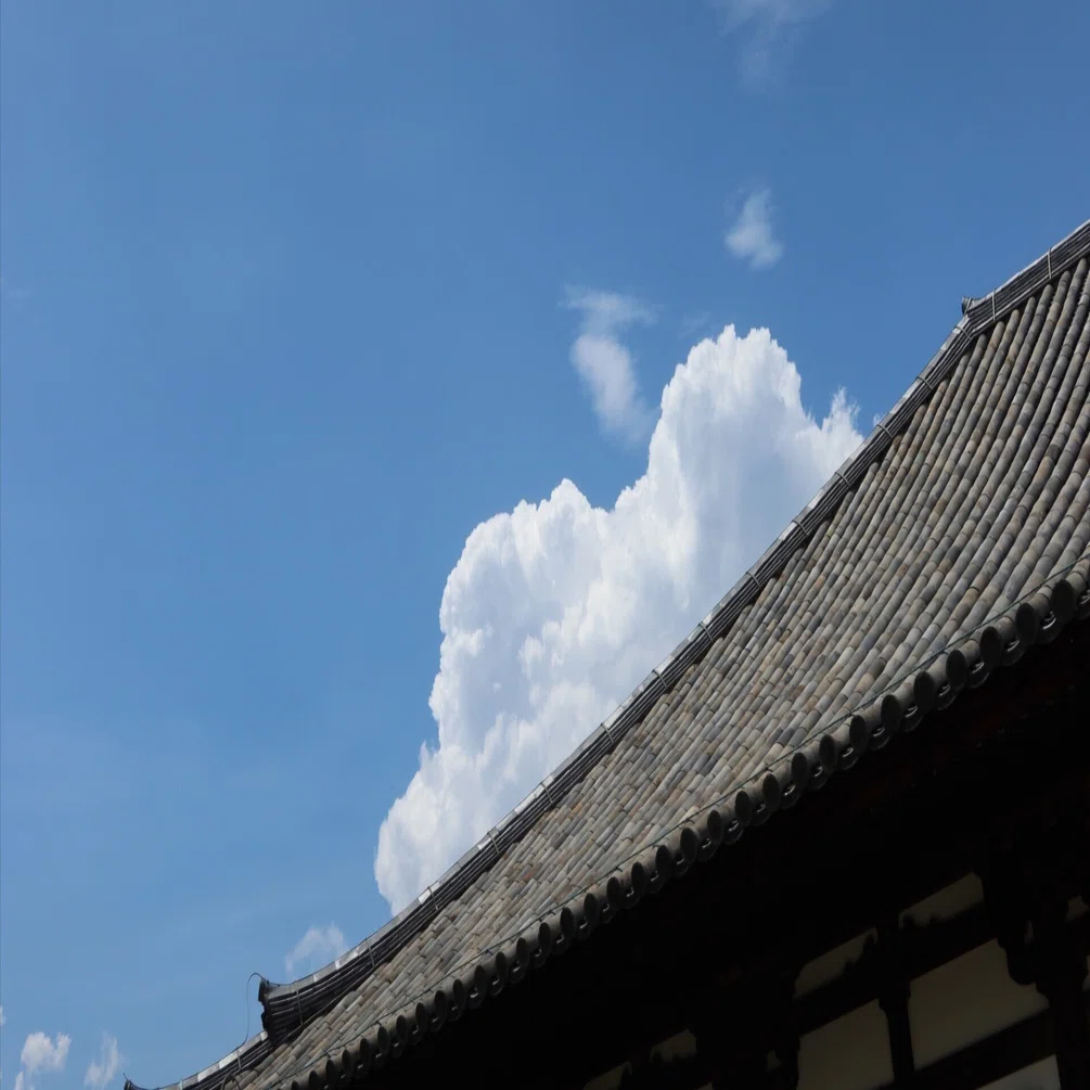 大安寺 古瓦 徒然雲 夏雲と古瓦【ならまち 元興寺】｜kumokichi