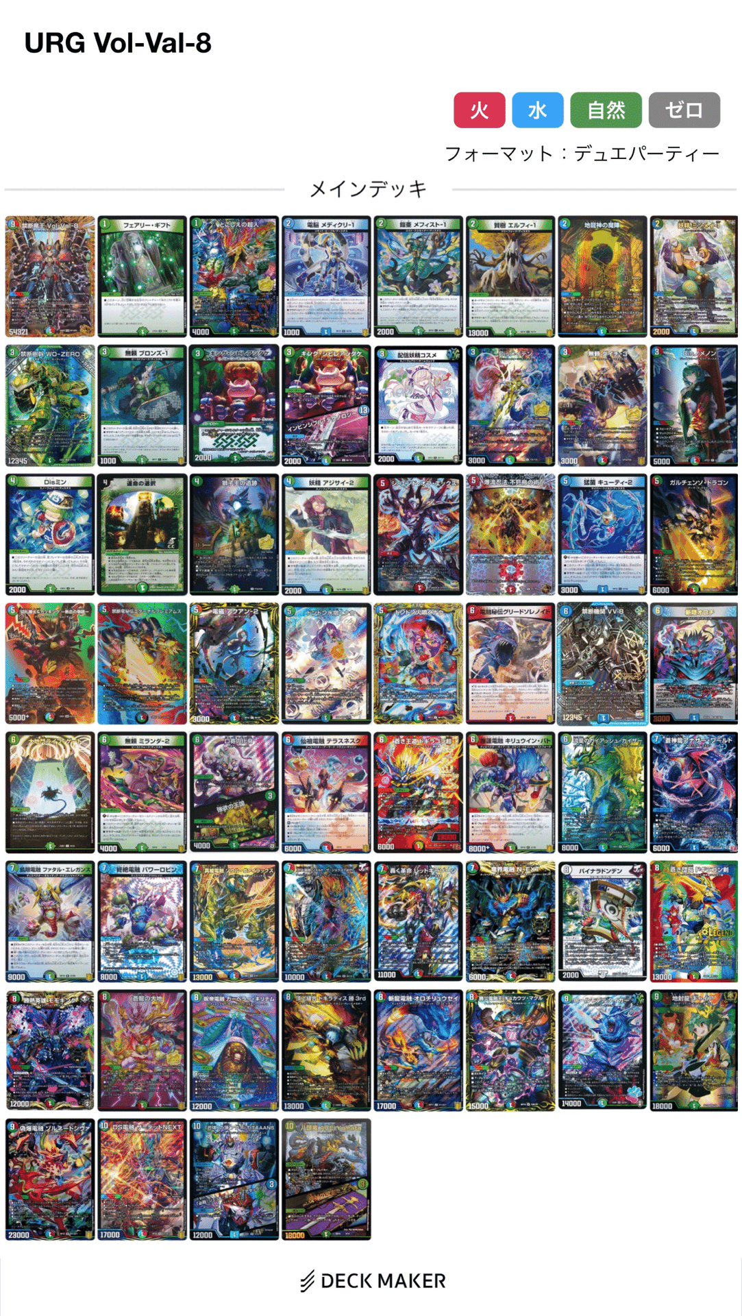 デュエパ構築録⑥】URG Vol-Val 8【Lv.2.5】｜えざわ超(ハイパー)