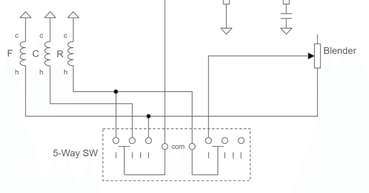 ストラトのハーフブレンダー配線｜紫檀弦之助