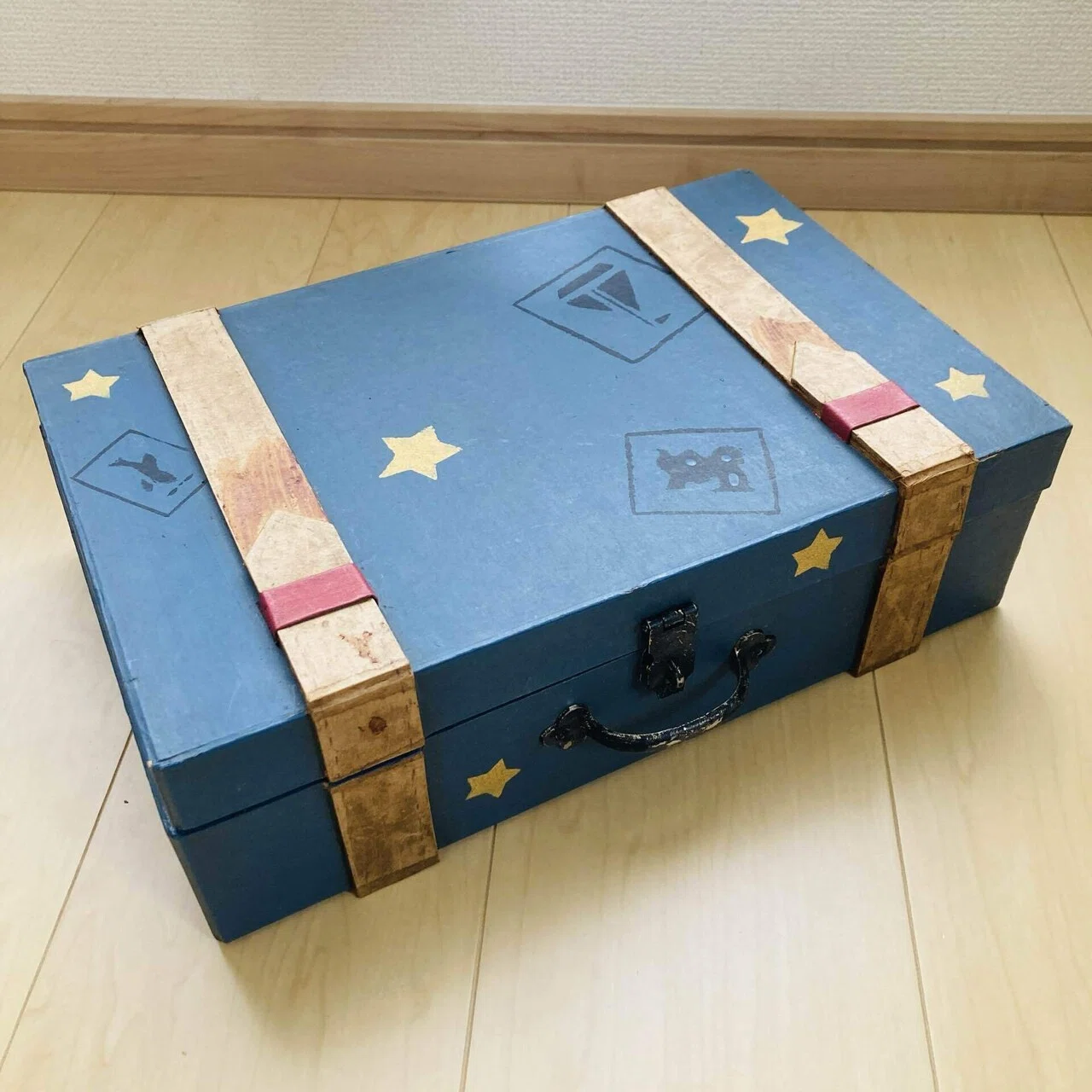 中古のトランク型箱をリメイクしてみた｜鼠の王国製作所