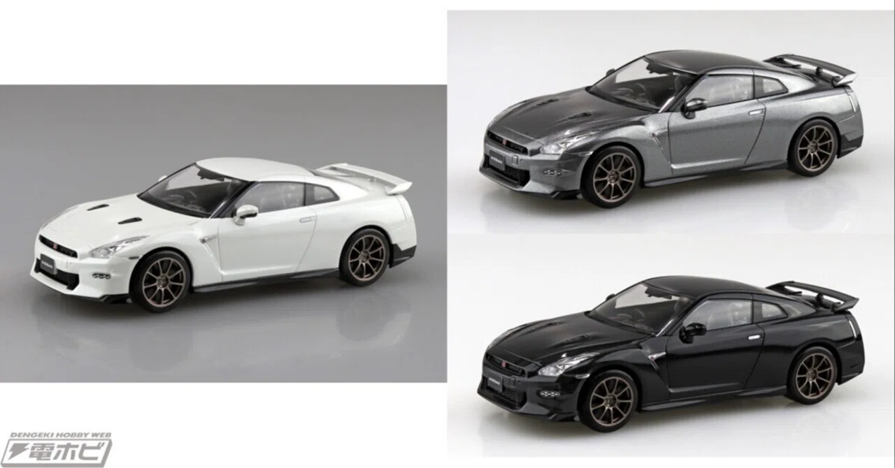 R35型「NISSAN GT-R」2024年モデルが、青島文化教材社のプラモデル「楽
