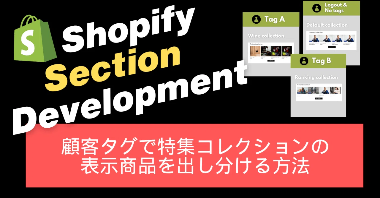 Shopify]特集コレクションを顧客タグごとで出し分けるセクション