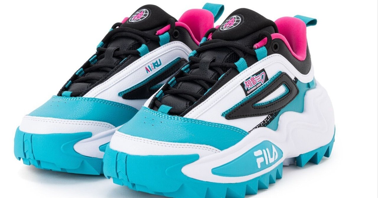 FILA - FILA 初音ミク　コラボ缶バッジ　予約特典　未開封品 FILA×初音ミク限定スニーカー届いたレビュー ｜むらかみ