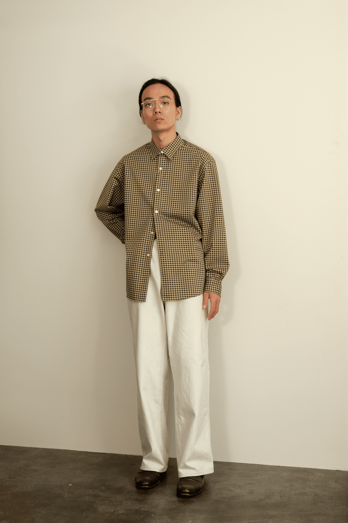 KANEMASA ウールチェックシャツ ギンガム KANEMASA ウールチェック