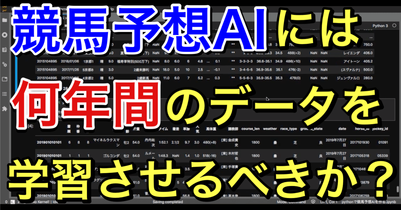 競馬AI開発#12】競馬予想AIには何年間のデータを学習させるべきか