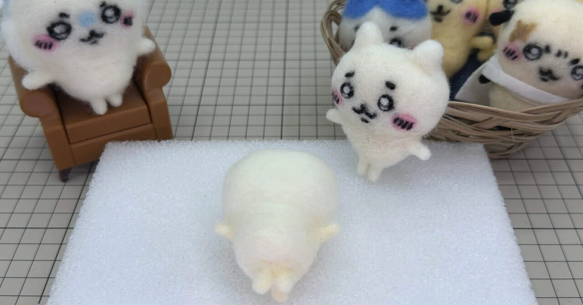 Re；】No.1-3 笑顔のちいかわ 手・足・耳・しっぽを創る【羊毛フェルト 