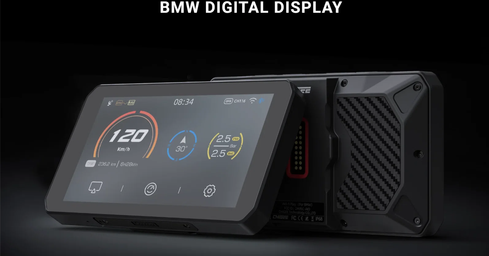 BMWのバイクに取り付けられるスマートモニター｜Taroken