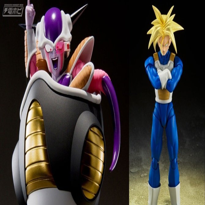 【値下げ】未開封 ドラゴンボール DG トランクス＆フリーザ　フィギュア ドラゴンボールZ』フリーザ第一形態＆フリーザポッドとスーパーサイヤ