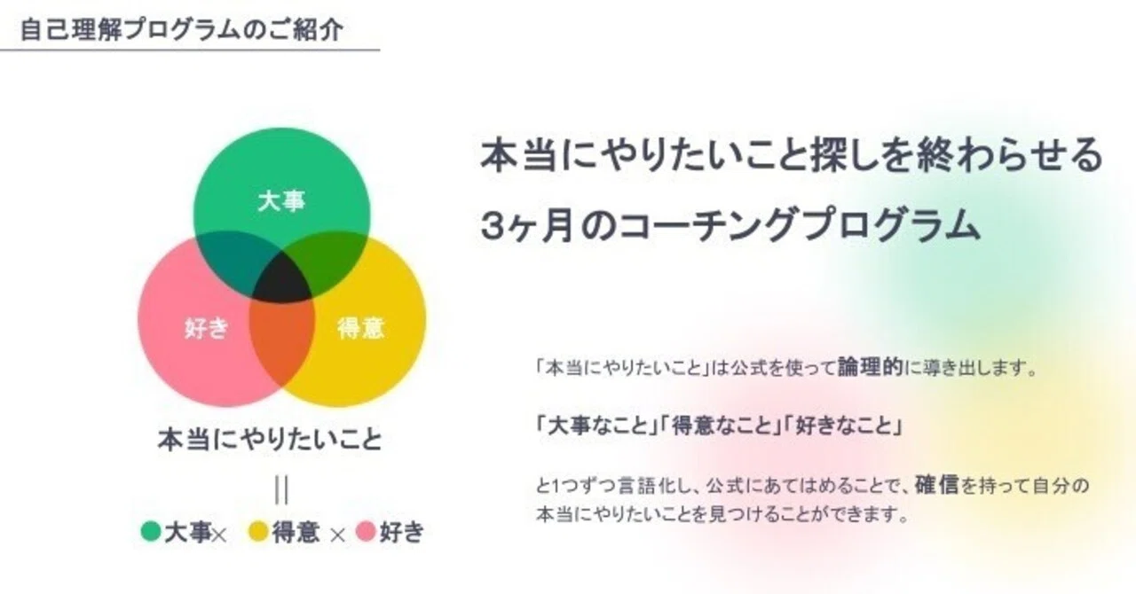 自己紹介＋ご案内】「自己理解プログラム」個別相談会 開催中！（更新