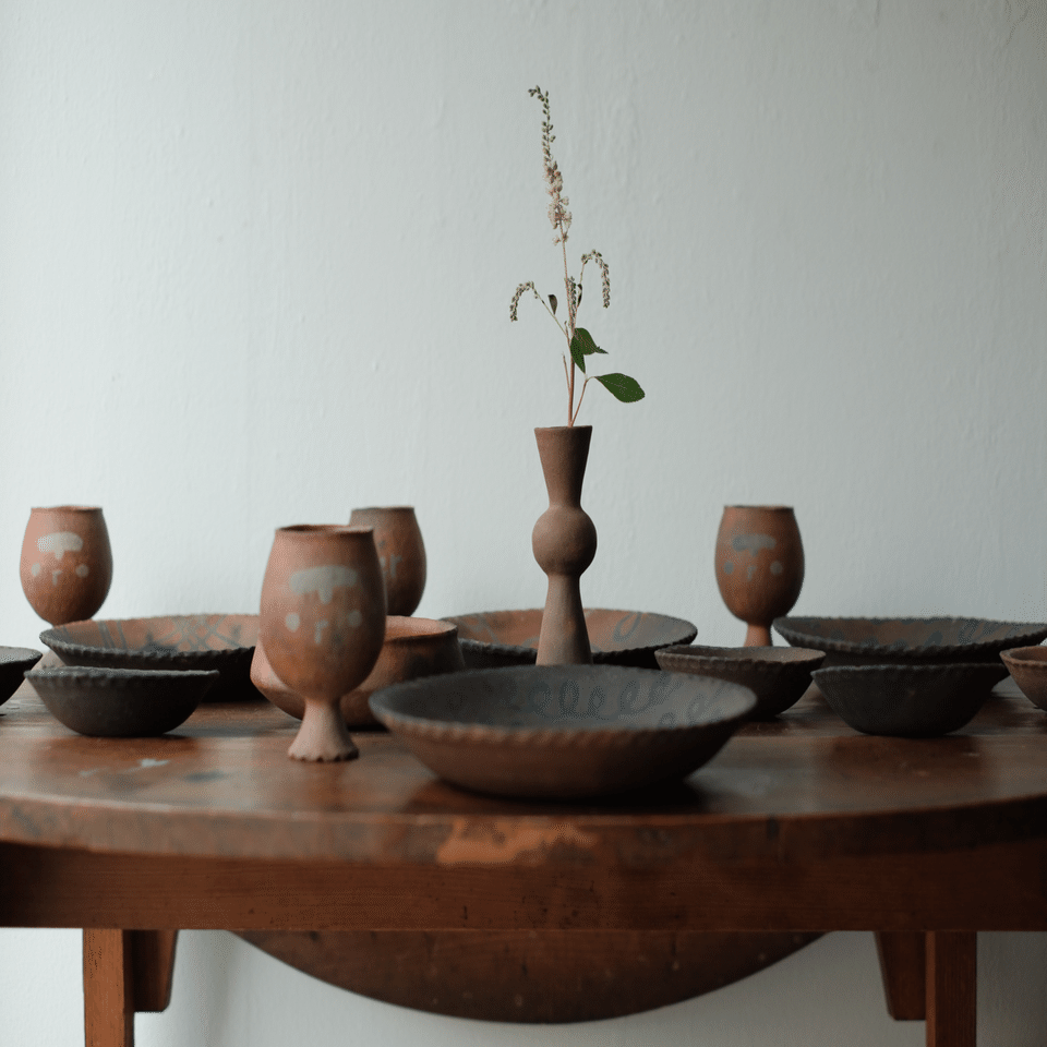 8月①POPUP土器作家 田中太郎のお知らせ｜廻り道 峯山 まりな
