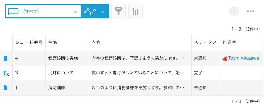 kintone:お知らせを読んだか確認するには|Toshi Akazawa kintone:お知らせを読んだか確認するには|Toshi Akazawa