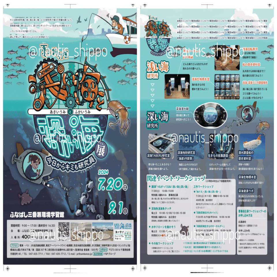 ポスターのお仕事「夏の特別展 浅い海と深い海展」｜ノーチのしっぽ研究所