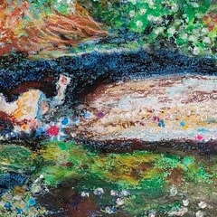 大前博士「カンヌ眺望」、希少画集より、状態良好、新品高級額装付 絵画ミニミニミステリー 第142回「萬鐵五郎『雲のある自画像