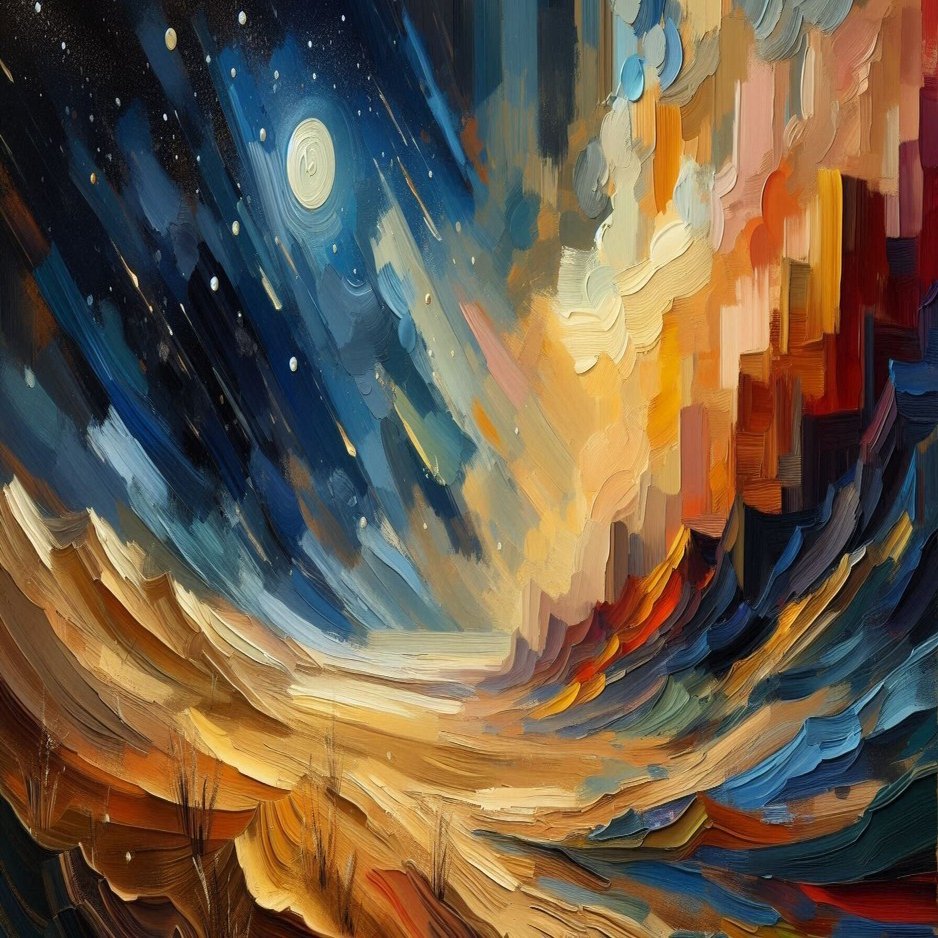 抽象画 de 悲しみ @Copilot＋プロンプト｜茜町春彦