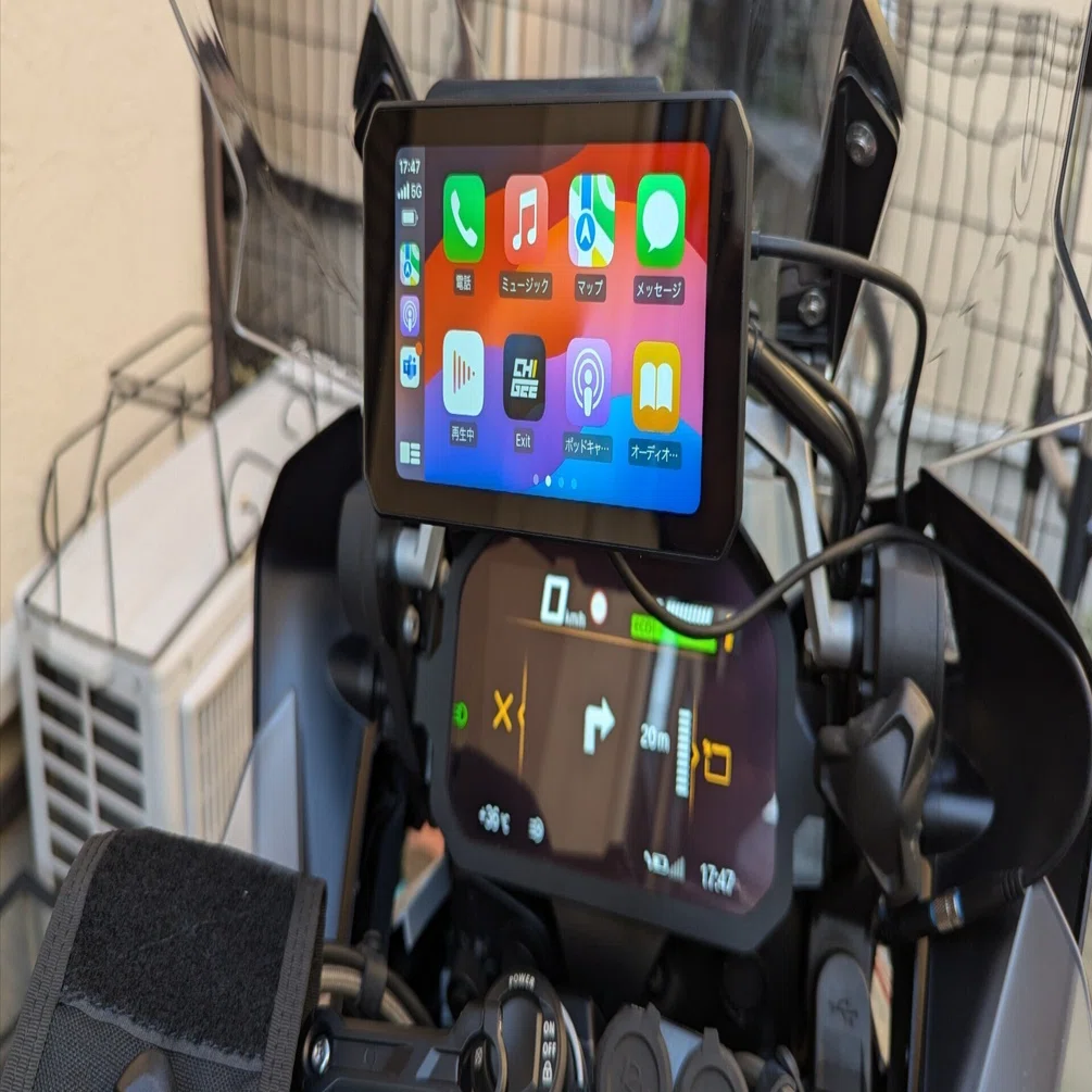 BMWのバイクのナビホルダーにスマートモニターを取りつけてみた！｜Taroken