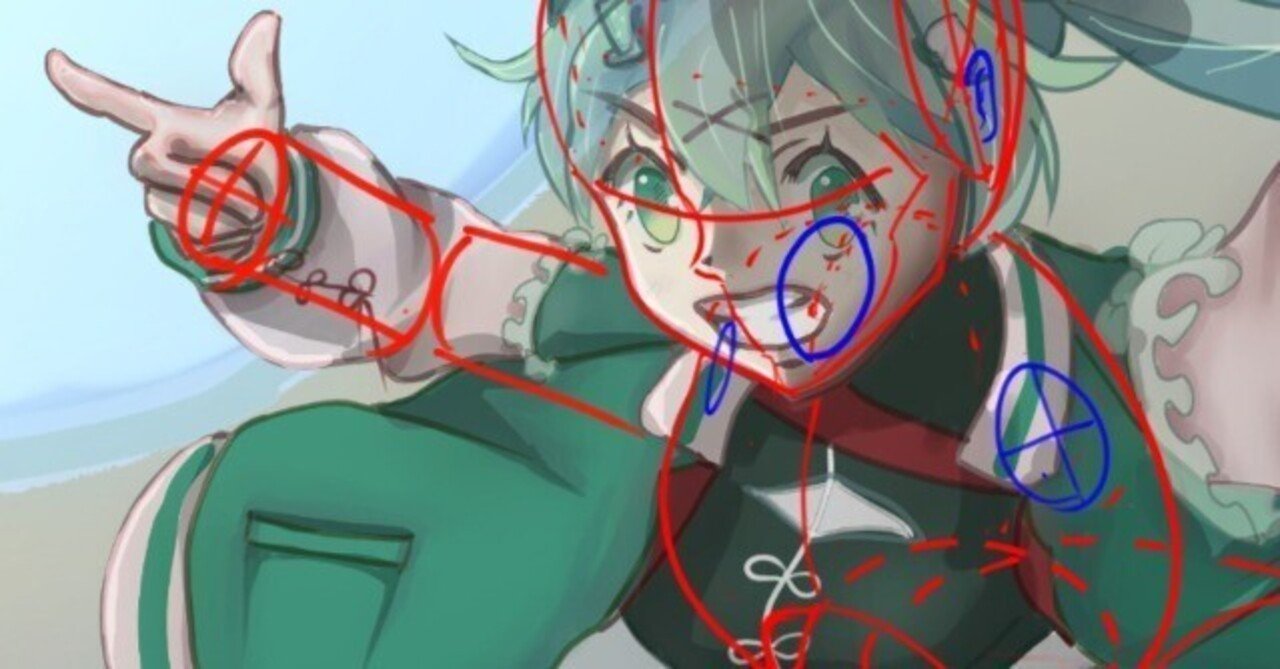 カラーラフで何か違和感を感じたら、素体を描きこんで〇〇すると原因が