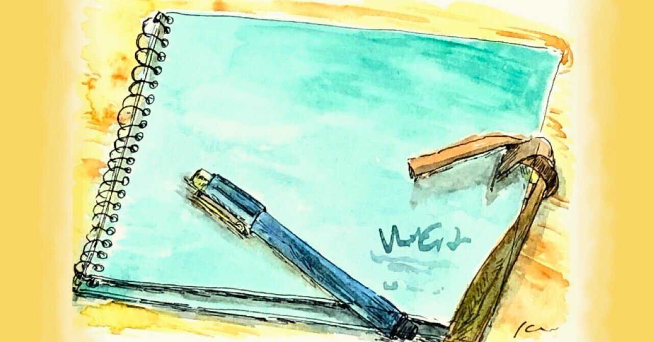 スケッチブックにアナログ画材を描いてみた。【水彩画】｜Kee🍌アオキケエ