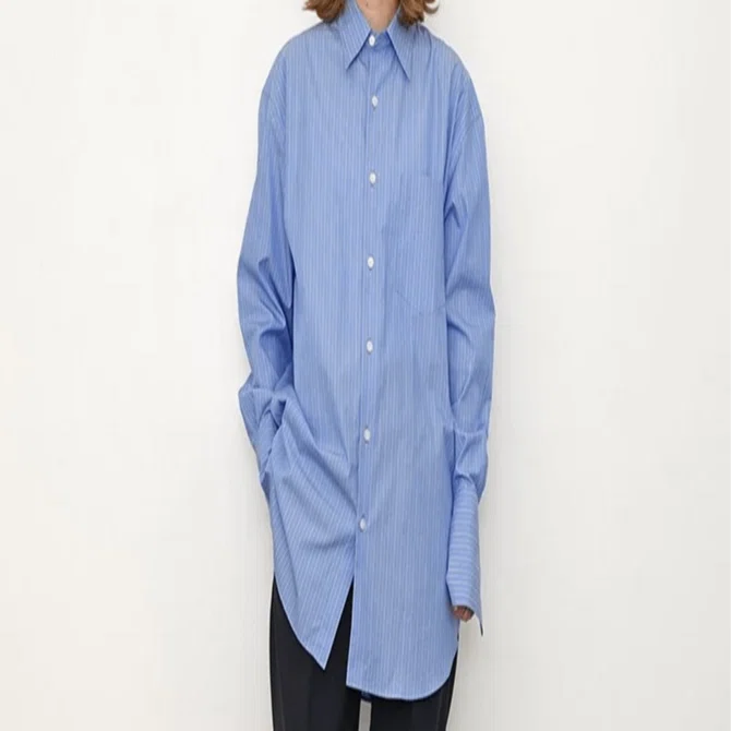 24AWスタート【AURALEE】 SUVIN HIGH COUNT CLOTH STRIPE SHIRT