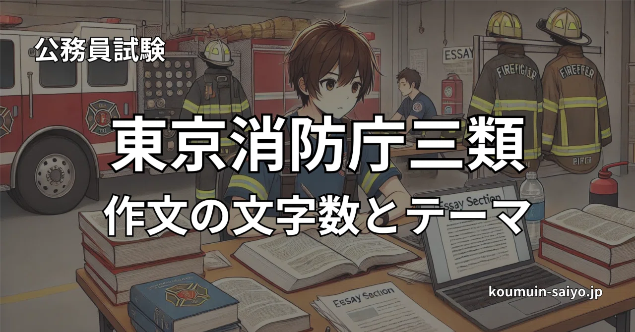 高卒】東京消防庁三類 作文試験の文字数とテーマ｜えもと@公務員試験の先生