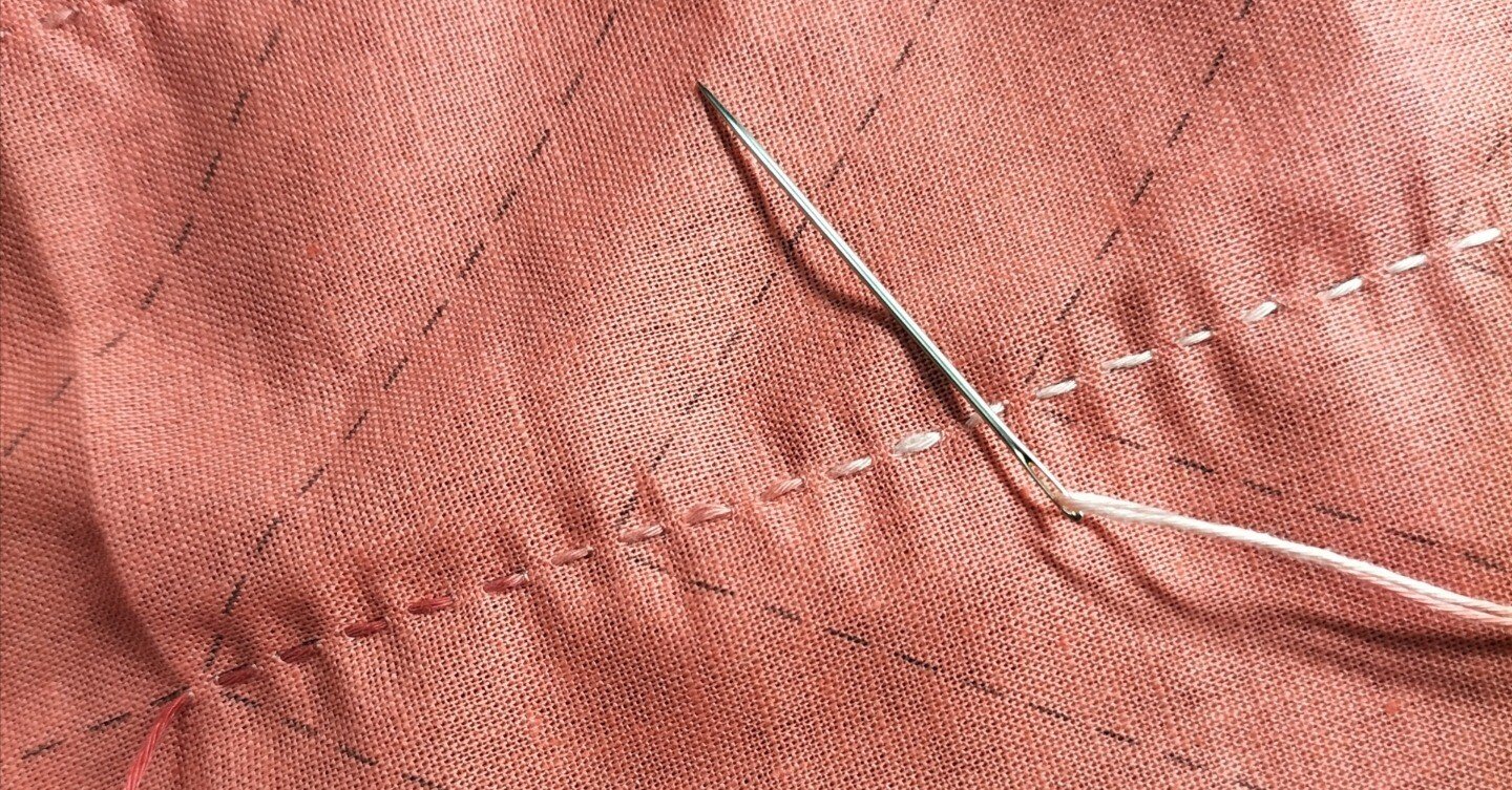 手芸🪡フェリシモの刺し子キットを作ってるよ♪｜たぬ