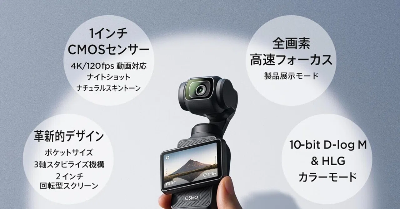 プロ並みの動画制作を実現『DJI Osmo Pocket 3 クリエイターコンボ』の