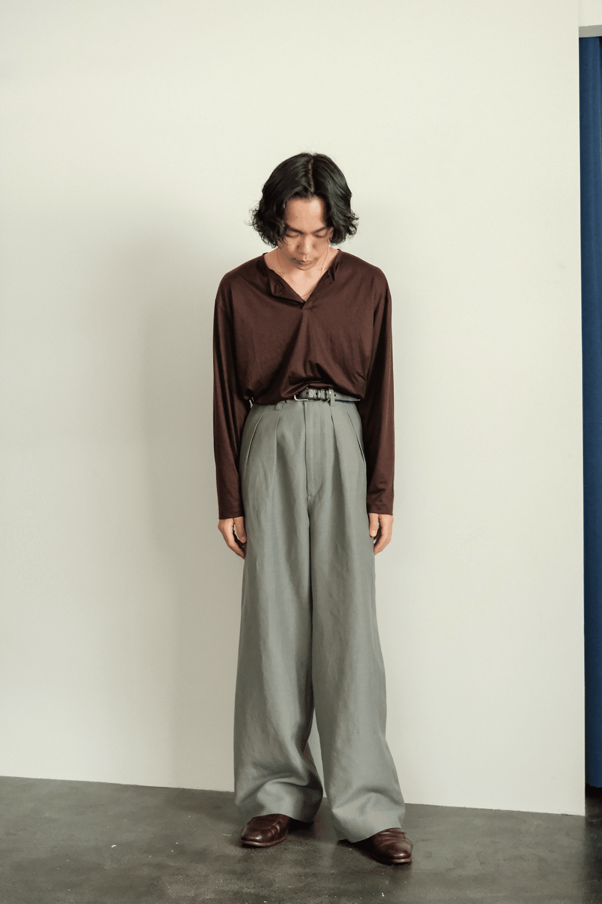 m's braque エムズブラックバギーパンツ2タックcomoli