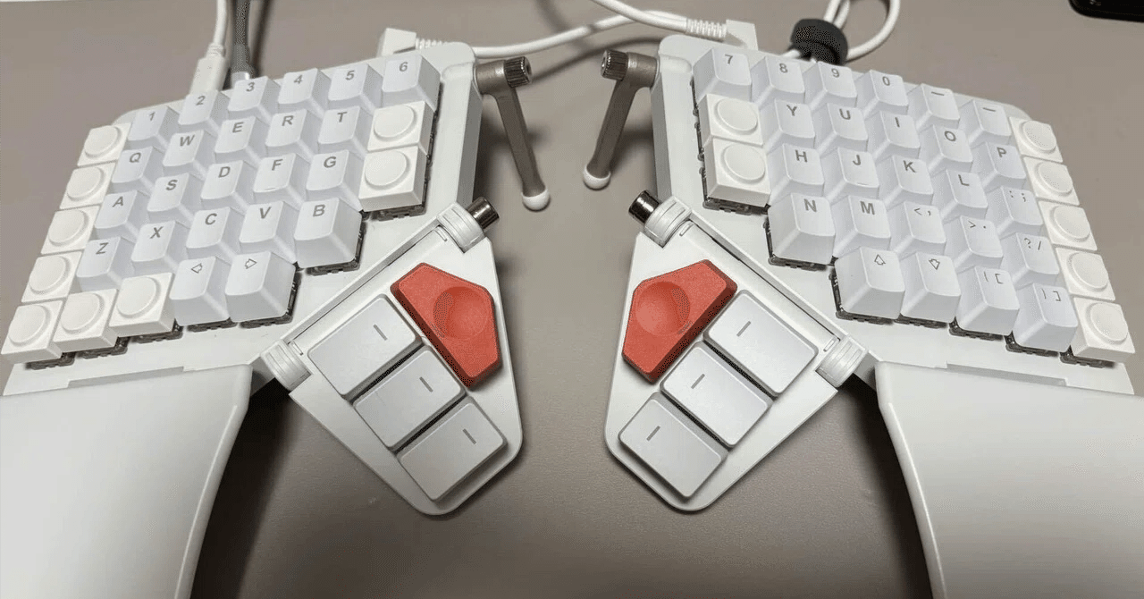 ZSA Moonlanderのキーマップ変更、キーキャップ一部差し替え｜にしし