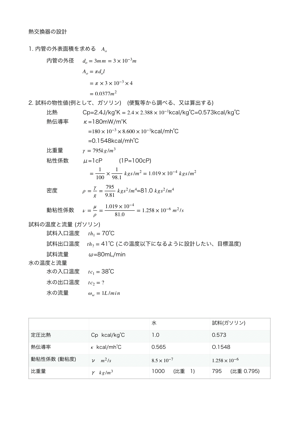熱交換器の計算方法｜K.Sueoka