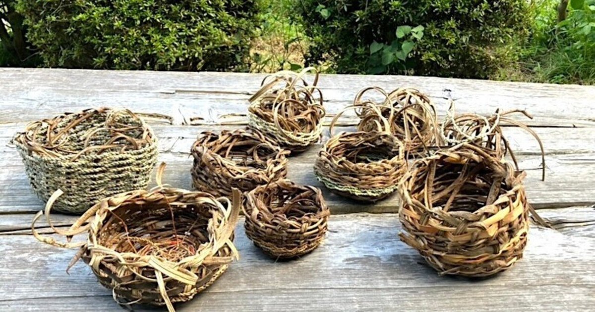 『3年保証』 丸っとした竹細工のかご 骨董 かつ 小物入れ