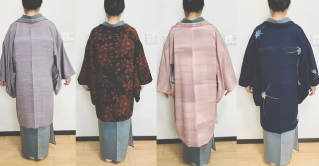 羽織丈を比較する / 身長158㎝女性｜日本の着物仕立て処 菊瓢 Kikuhisago