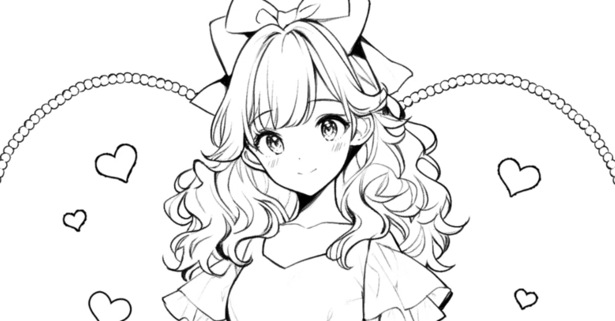かわいい女の子ぬりえ配布3｜MaiCO