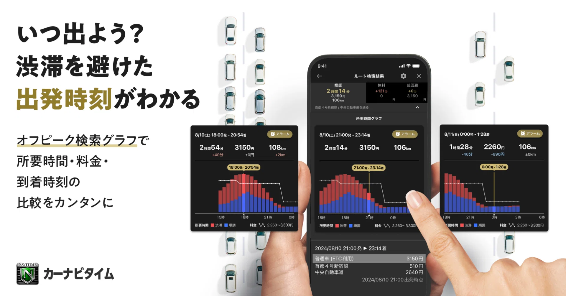 お盆期間の渋滞を先読みできる新機能「オフピーク検索グラフ」を追加 
