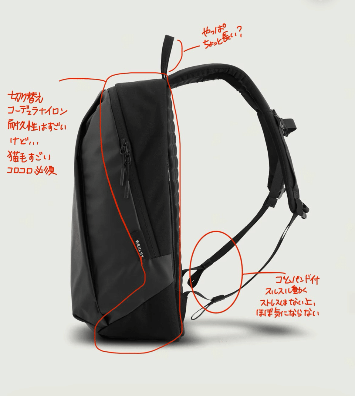 ブランドからお金もらわずにWEXLEY STEM BACKPACKの良さを宣伝