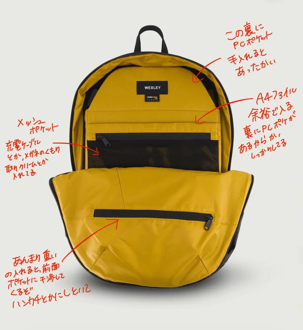 ブランドからお金もらわずにWEXLEY STEM BACKPACKの良さを宣伝する人