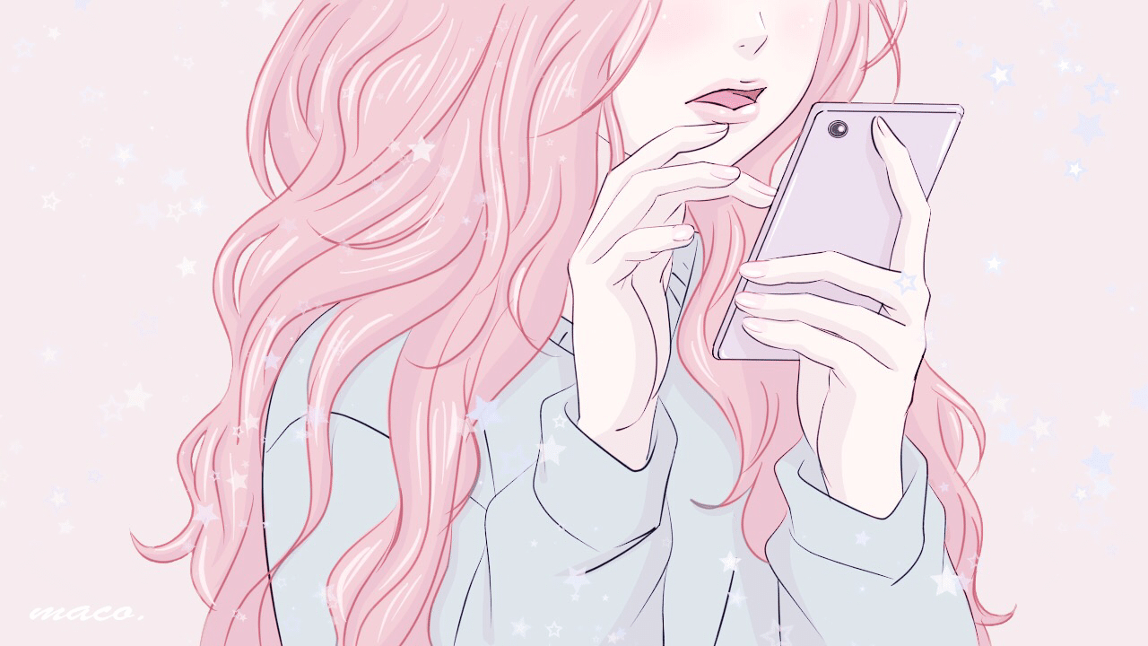 彼女とスマホ 無料 ダウンロードしてお使いください Maco エモ可愛いイラストレーター ﾟ Note