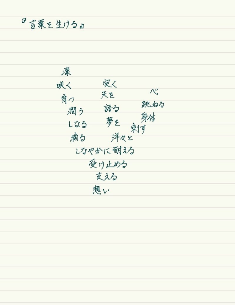 手書き詩 言葉を生ける 考え之介 Note