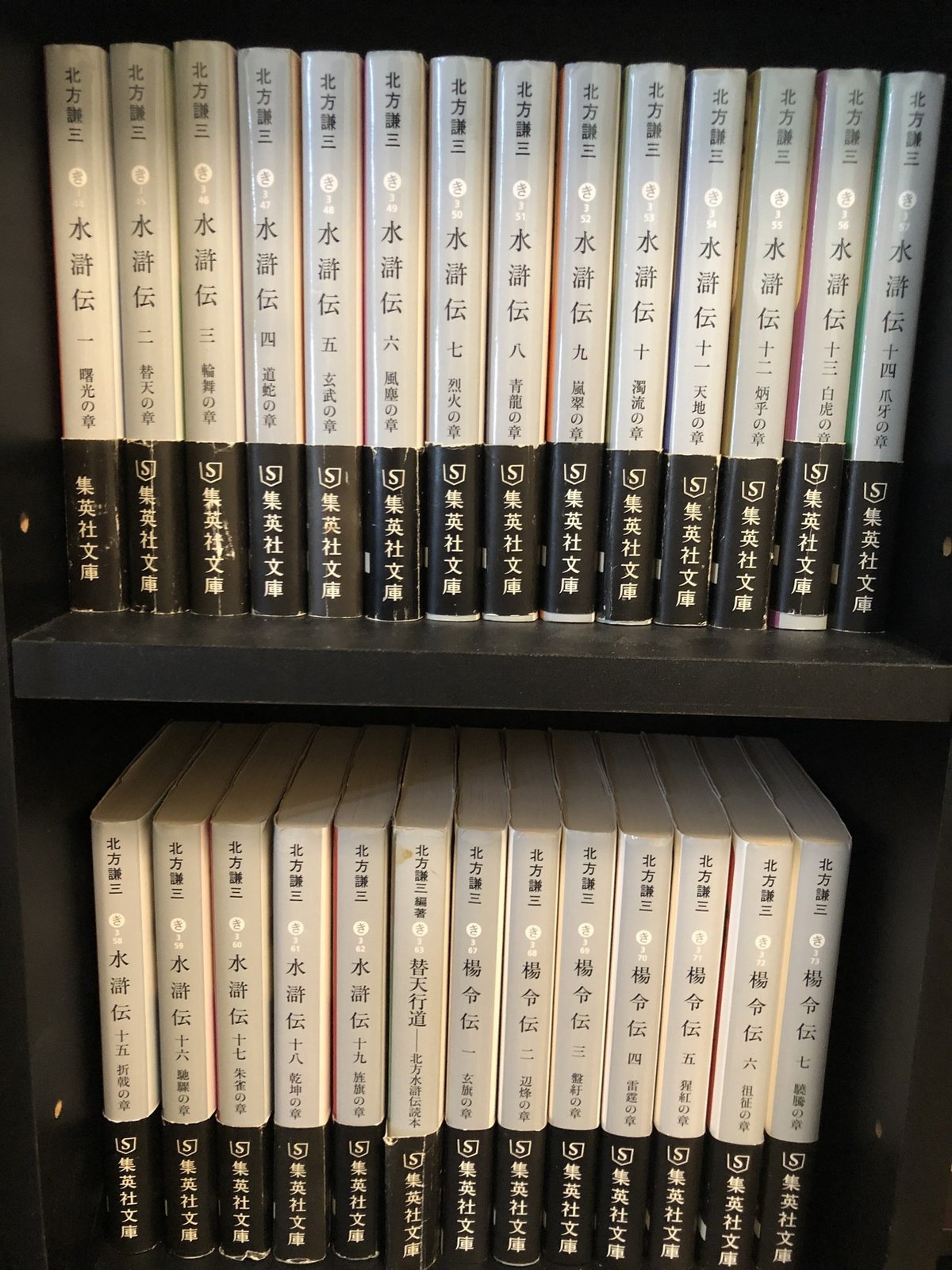 百科事典と本棚 本棚をさらし合おう 〜大水滸伝シリーズの棚〜|はっけよい