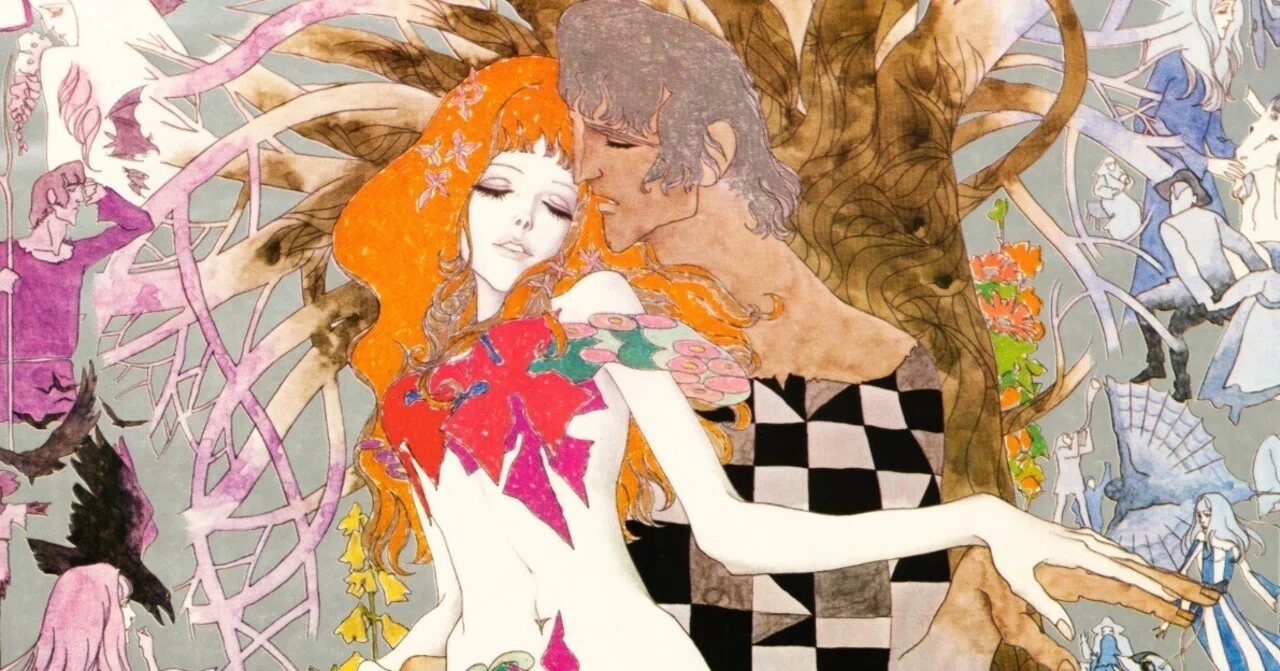 【絵画】ボタニカルアート「デルフィニウムベラドンナ」原画 哀しみのベラドンナ』失われた美術原画復元計画（第2章）｜竹熊健太郎