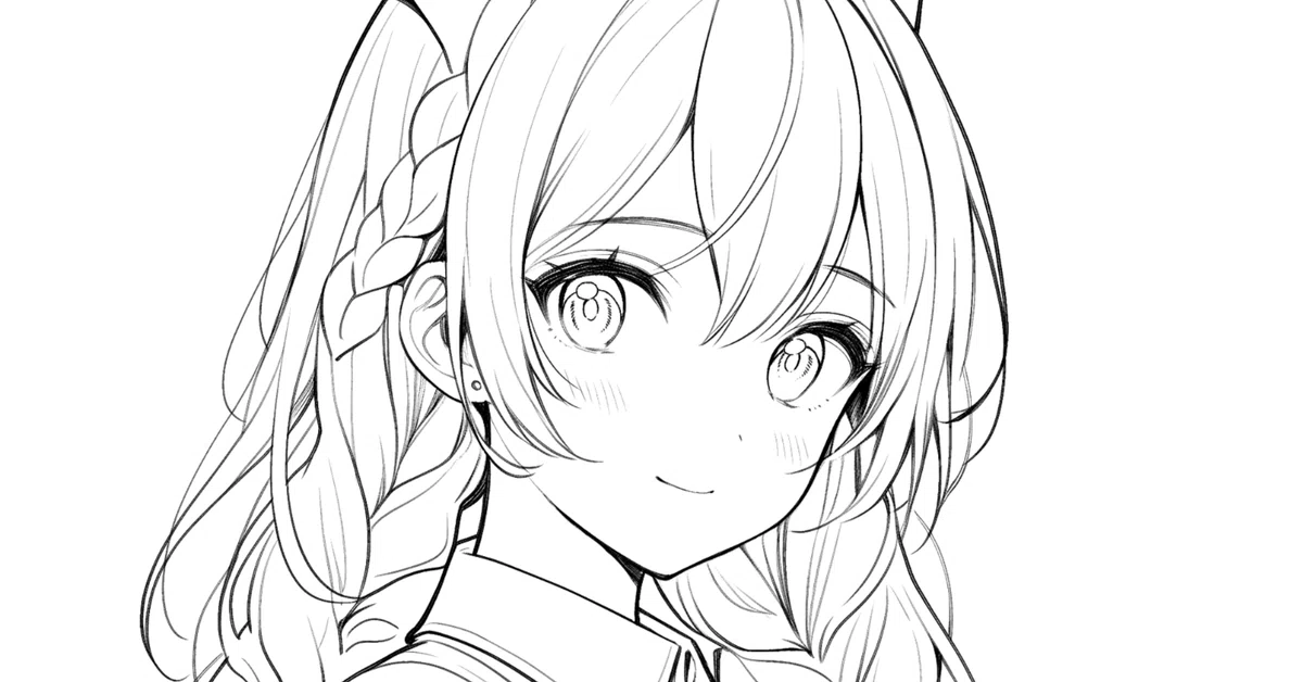 かわいい女の子塗り絵配布4｜MaiCO