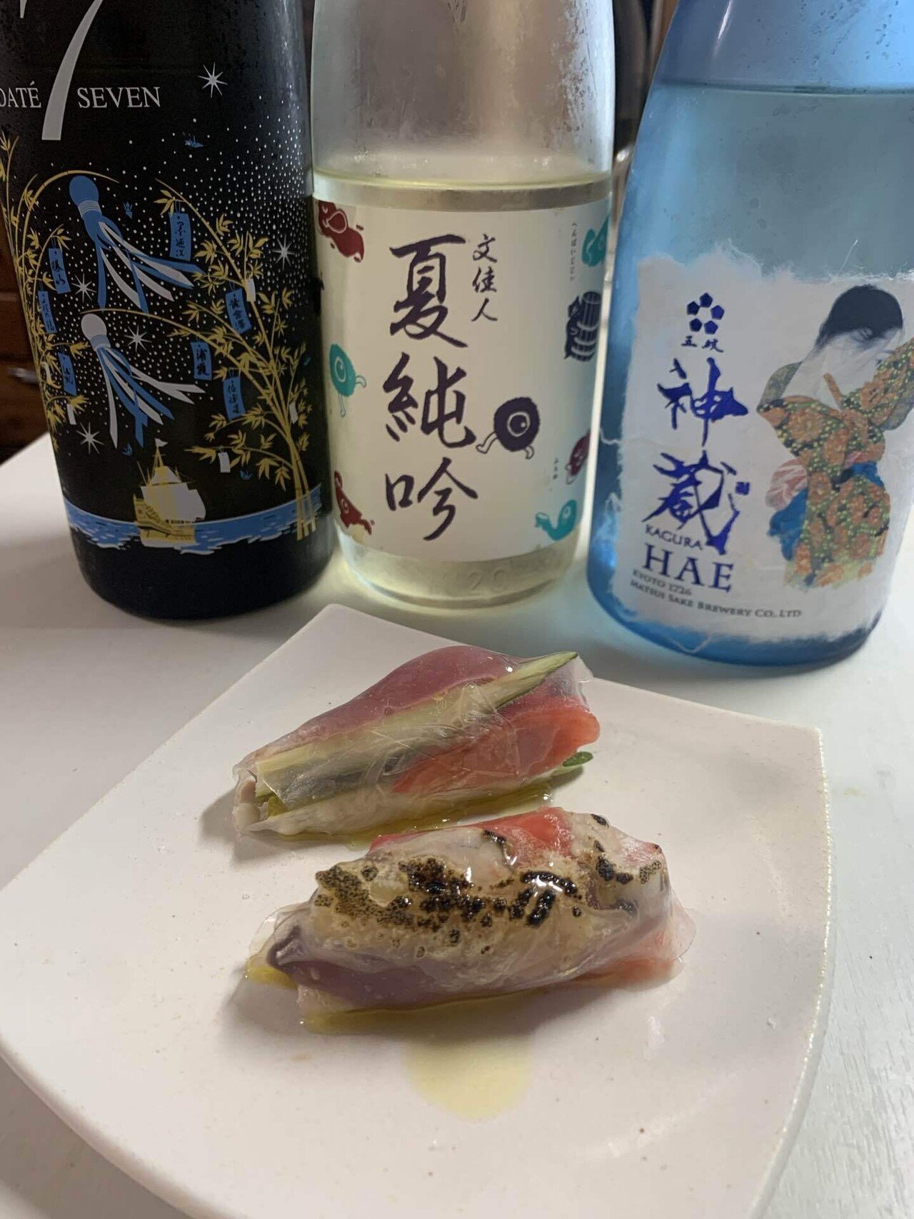 生春巻きコレクション、高知鰹とトマト＆モッツァレラの炙り生春巻き