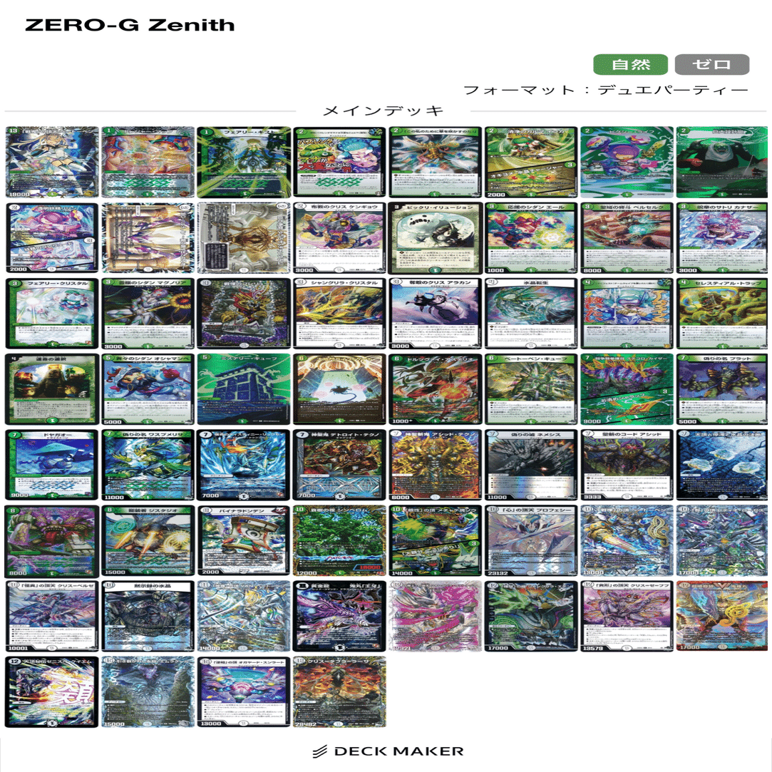 デュエパ構築録⑧】ZERO-G ゼニス【Lv.2.5】｜えざわ超(ハイパー)