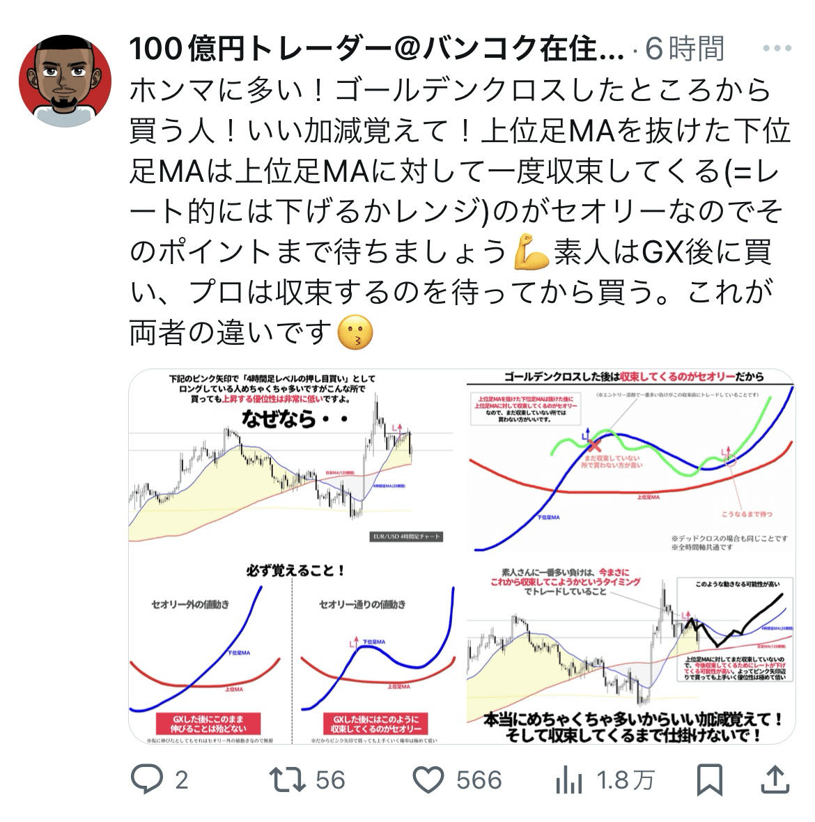 EURUSDロングに対する100億円トレーダーさんのご意見｜愚者のデイトレード