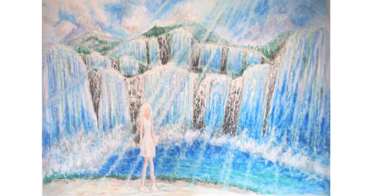 夏の滝 輝く水しぶき｜マシュー・カサイ