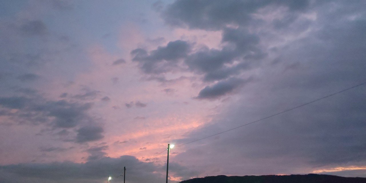 昨日の夕方の空 一歩の一歩目 Note