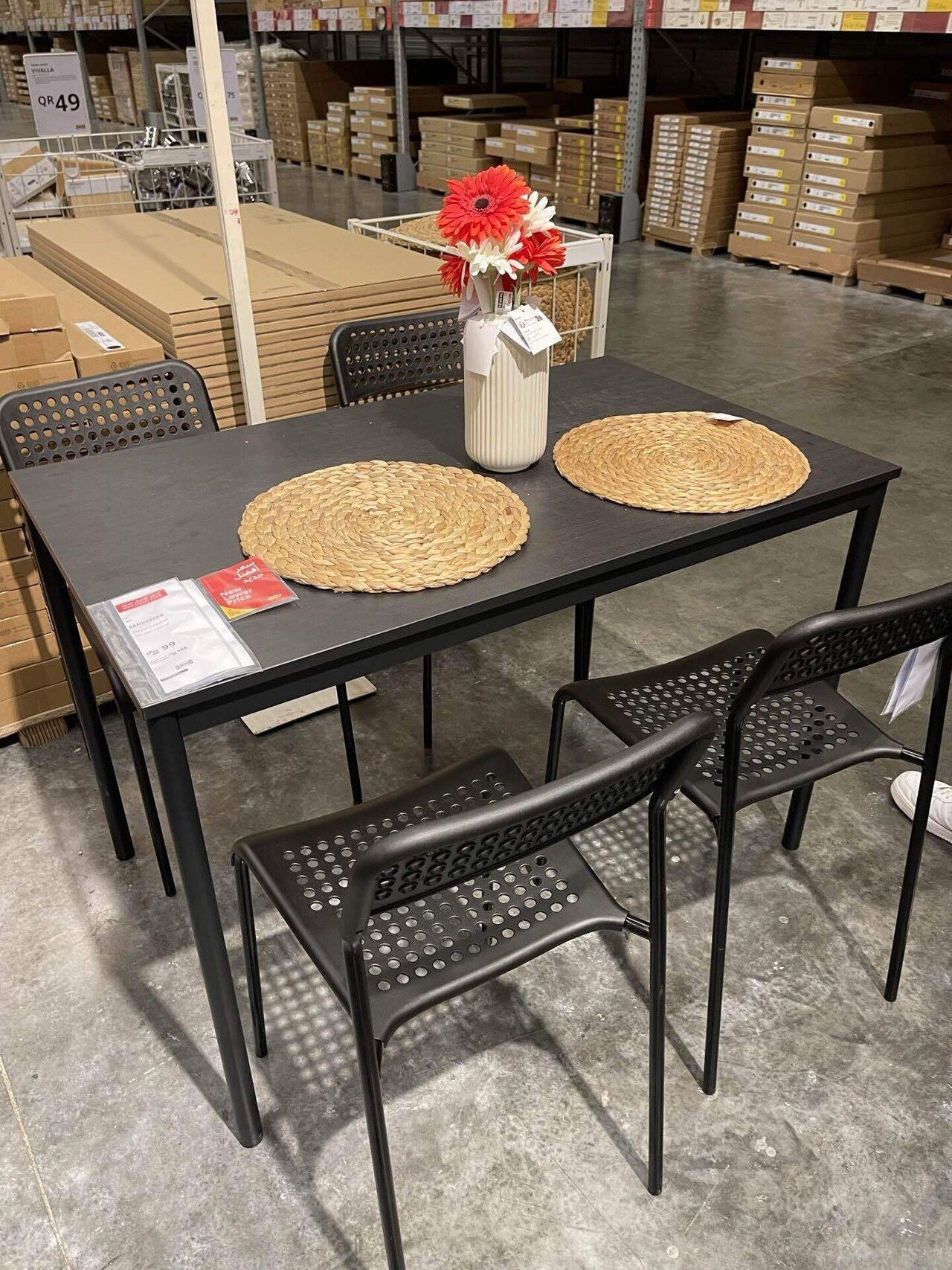 イケア VANGSTA ヴァングスタ 伸長式テーブル ホワイト