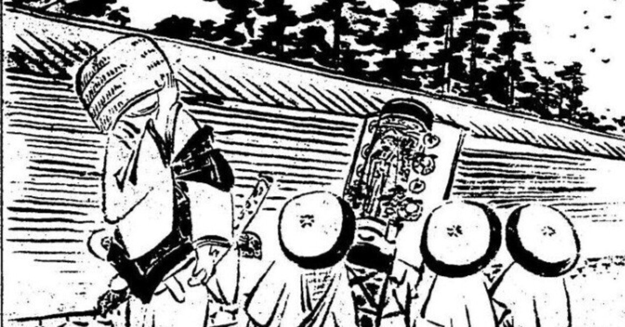 四代目歌川広重による『江戸府内絵本風俗往来』の普化僧（こもそう