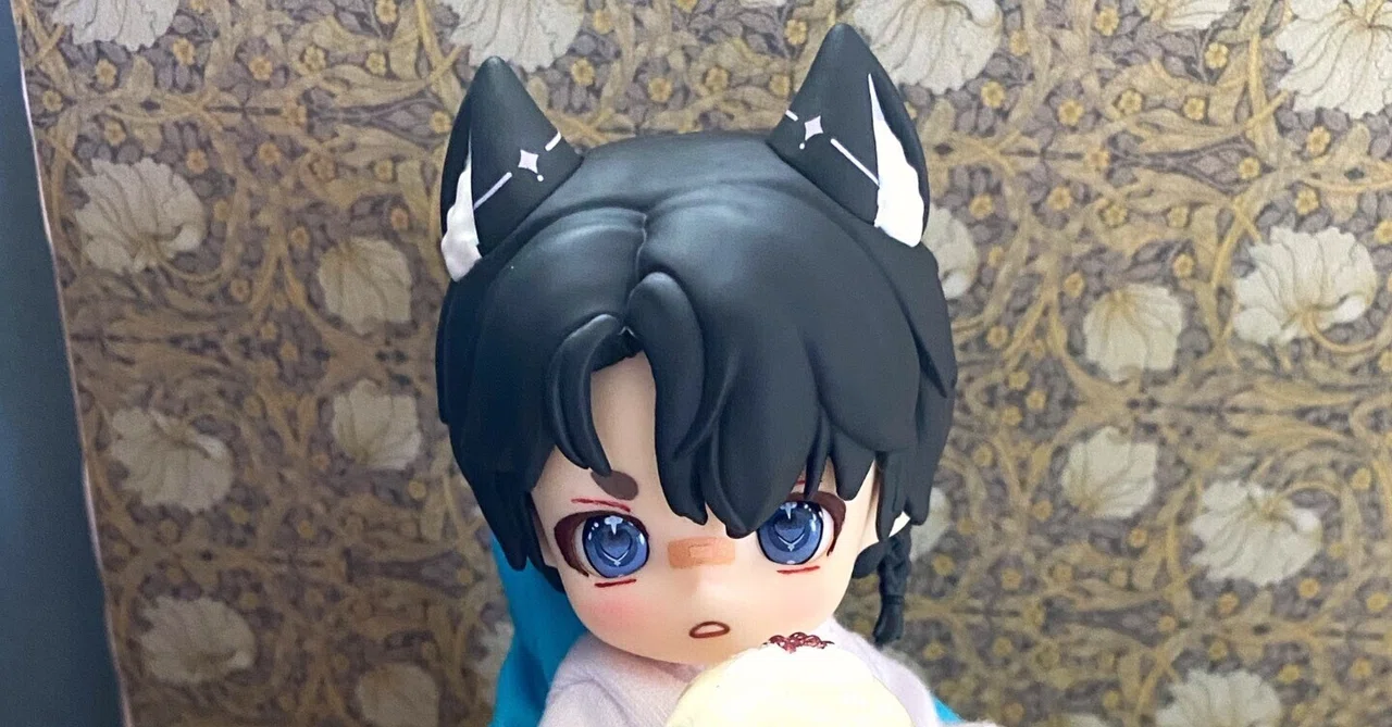カスタムドール 猫耳風 青い目 カスタムドール 猫耳風 青い目