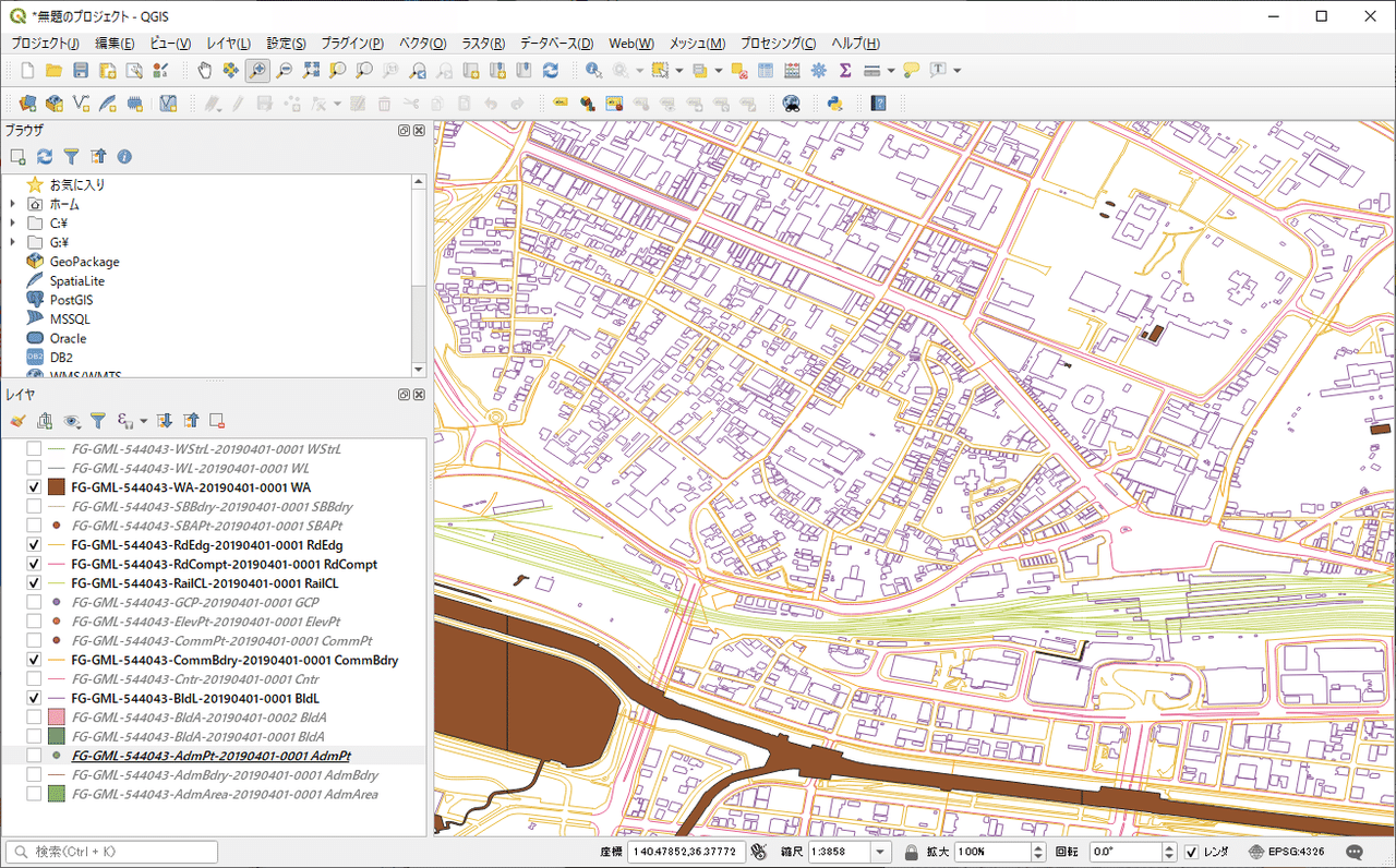 実習編 非専門家のためのqgis 基盤地図情報を使った身近な地域の白地図作成 はとば Note