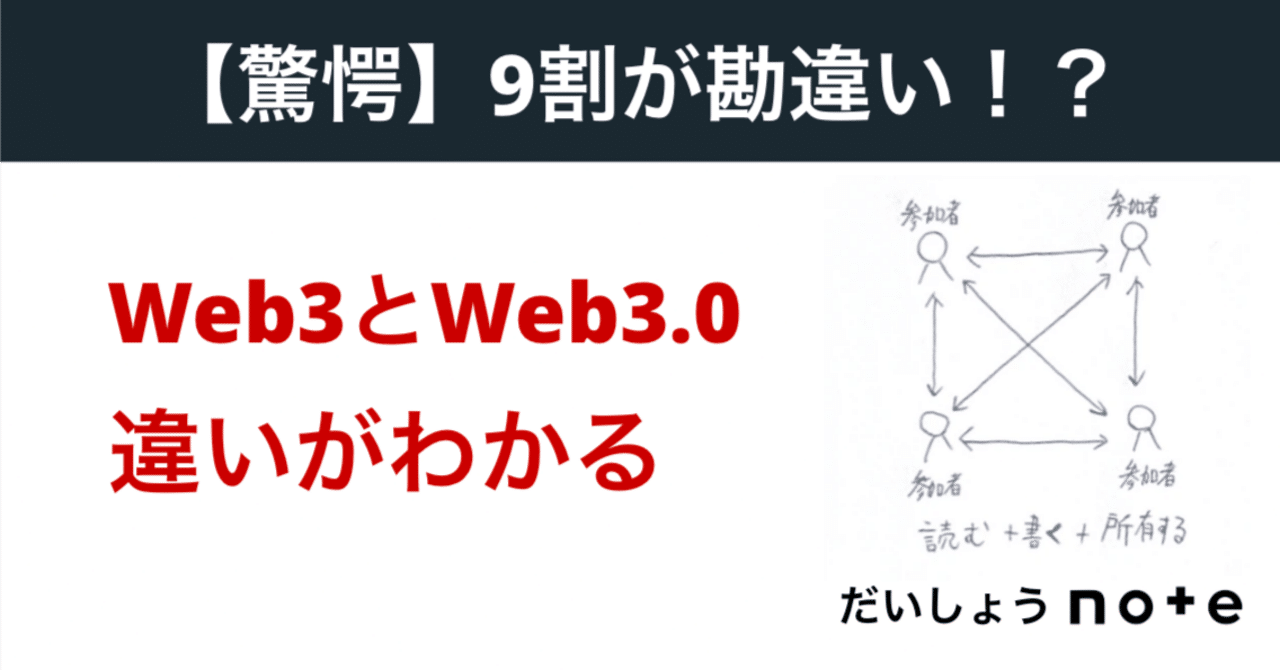 驚愕】9割が勘違いしてる！？Web3とWeb3.0の違いを解説！｜だいしょう｜不動産ビジネスモデル